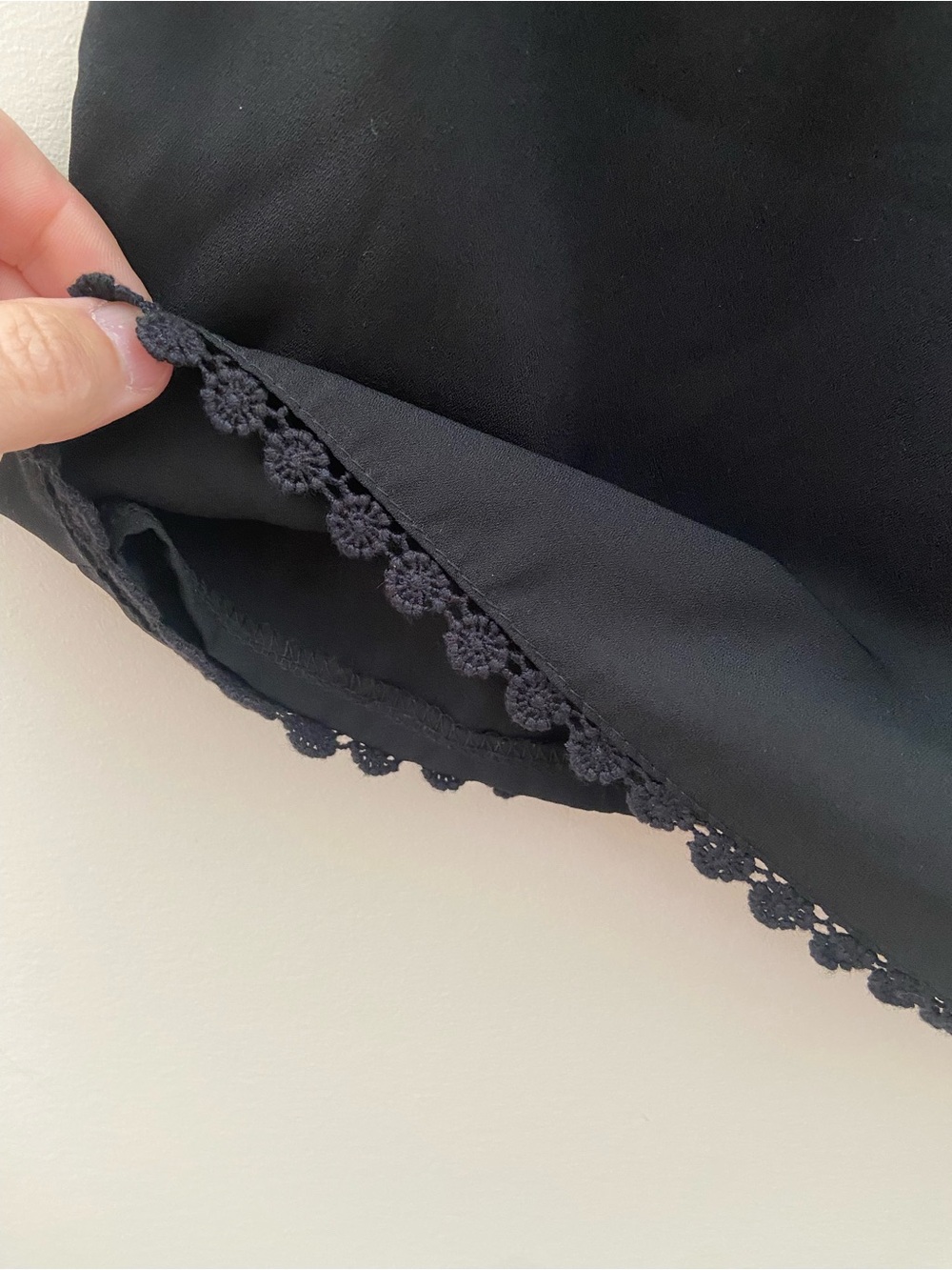 Brandy Melville Crochet Trim Black Shorts Boho - Picture 6 of 13